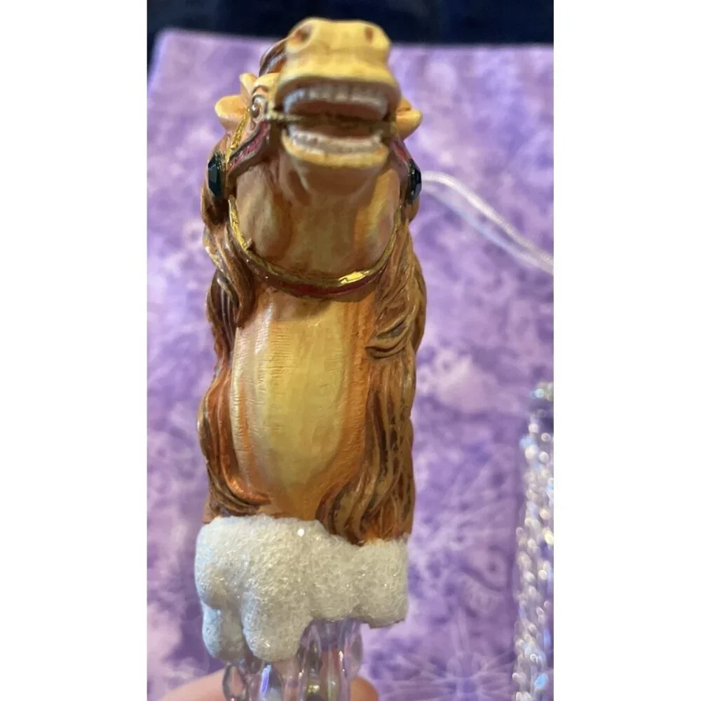 Horse Icicle Icicles Christmas‎ Holiday Lot Of 3 Ornaments Vintage